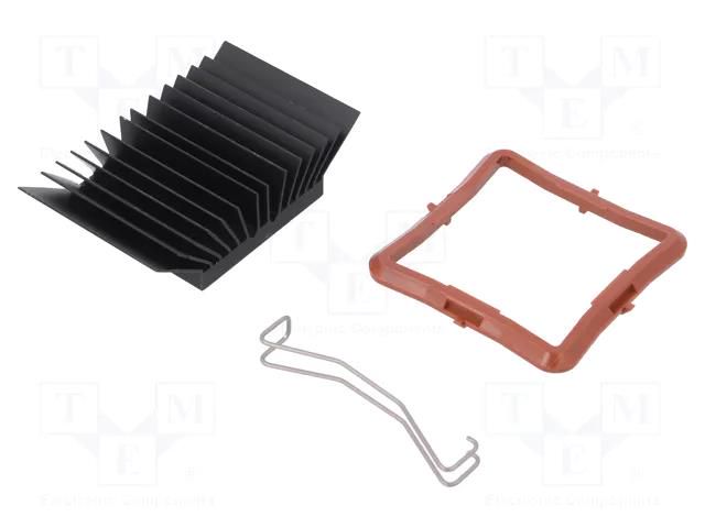 Heatsink: extruded; grilled; BGA; black; L: 37.5mm; W: 37.5mm Advanced Thermal Solutions ATS-51375K-C1-R0