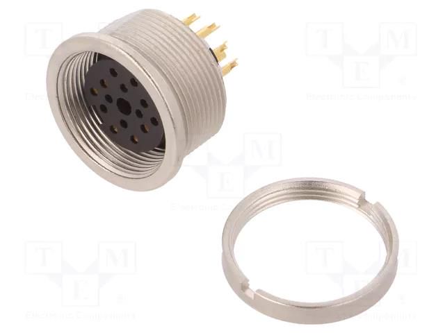 Connector: M16; socket; female; PIN: 14; 3A; 60V; soldering; IP68 LUMBERG 0304-14