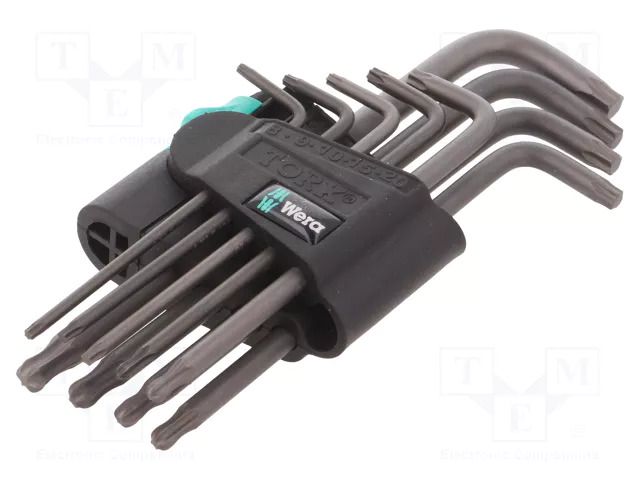 Wrench: Torx®-set; TX8,TX9,TX10,TX15,TX20,TX25,TX27,TX30,TX40 WERA WERA.05073598001