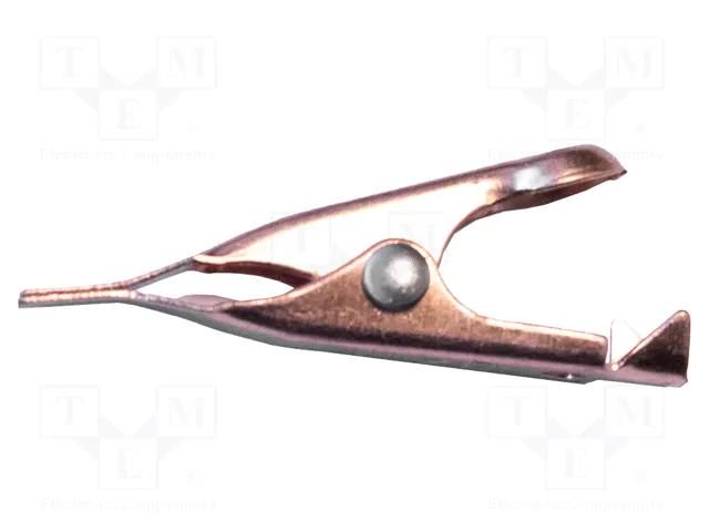 Crocodile clip; 5A; Grip capac: max.5.6mm; Overall len: 28mm MUELLER ELECTRIC BU-34M
