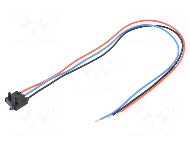 Microswitch SNAP ACTION; 0.1A/100VAC; without lever; SPDT; Pos: 2 OMRON Electronic Components D2HW-BL201M