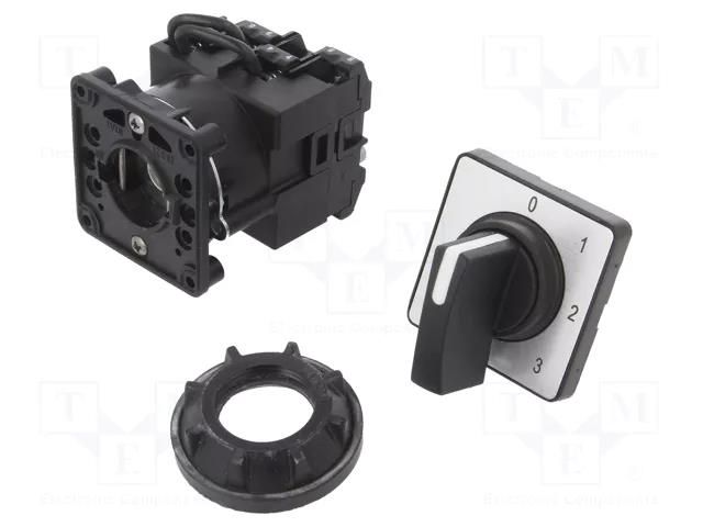 Switch: cam switch; Stabl.pos: 4; 12A; 0-1-2-3; for building in SCHNEIDER ELECTRIC K1C003QCH