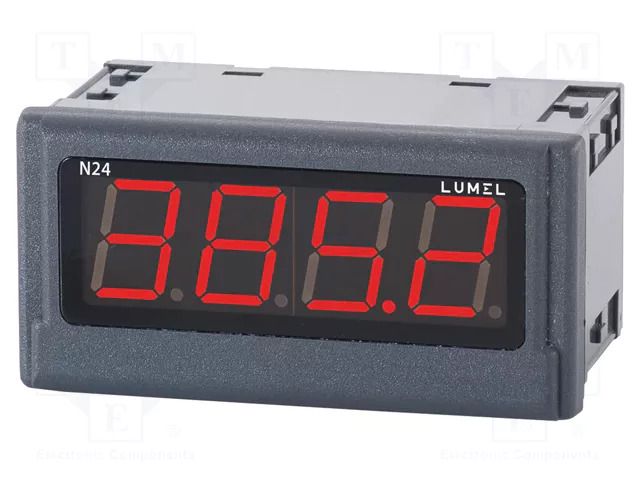 Voltmeter; digital,mounting; -250÷250V; LED; 4 digit; Char: 20mm LUMEL N24H-210000M0