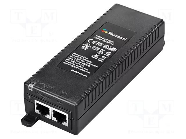 PoE power module; Ch: 1; 1Gbps; 30W; Standard: IEEE 802.3af/at MICROCHIP TECHNOLOGY PD-9001GR/AT/AC-EU