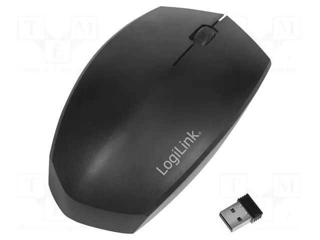 Mouse; black; USB A; wireless,optical; No.of butt: 3; 10m LOGILINK ID0191