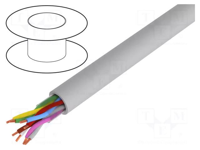 Wire; LiYY-P,PAAR-TRONIC; 32x2x0.14mm2; unshielded; 350V; Cu; grey HELUKABEL LIYY-P32X2X0.14