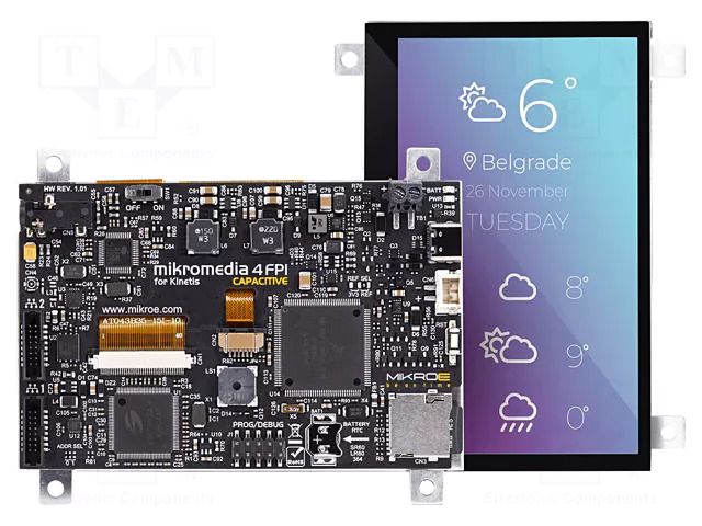 Display: TFT; 4.3"; 480x272; Illumin: LED; Interface: I2C; 3.3÷5VDC MIKROE MIKROE-3921