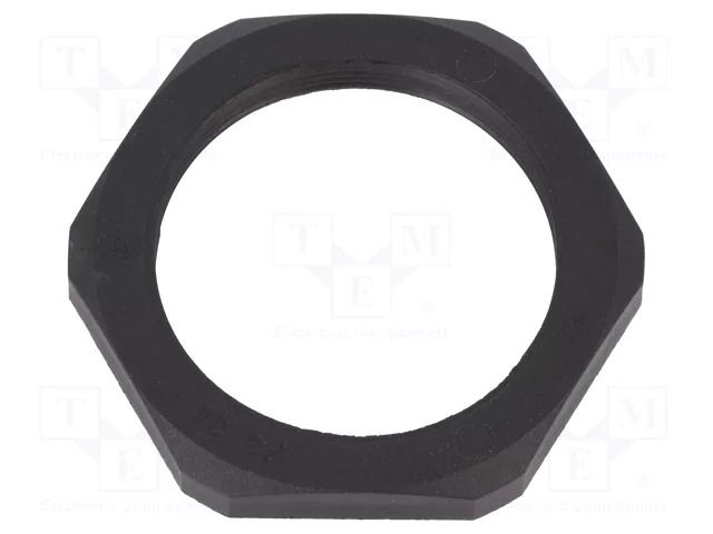 Nut; PG36; polyamide; Thk: 8mm; Spanner: 60mm; black; Thread: PG HUMMEL HUMMEL-1262360111