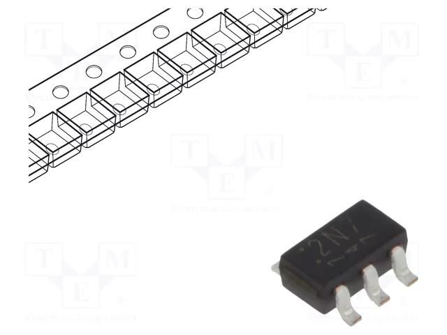 IC: voltage regulator; LDO,linear,fixed; 2.7V; 0.2A; SOT25; SMD TOSHIBA TCR2EF27