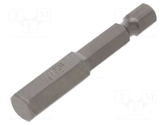 Screwdriver bit; hex key; HEX 8mm; 1/4"; Overall len: 50mm WIHA WIHA.04198