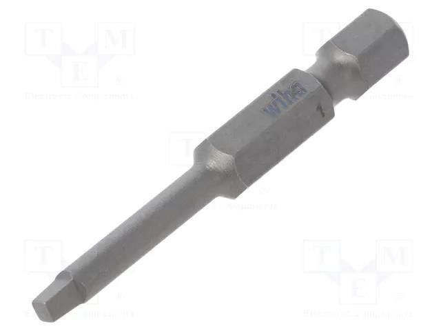 Screwdriver bit; square; #1; Overall len: 50mm; PROFESSIONAL WIHA WIHA.06637