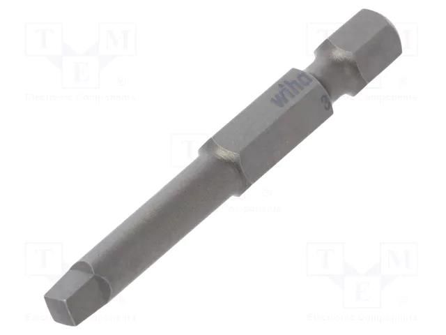 Screwdriver bit; square; #3; Overall len: 50mm; PROFESSIONAL WIHA WIHA.06639