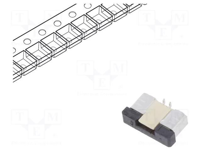 Connector: FFC/FPC; tinned; SMT; 500mA; 50V; PIN: 4; Contacts: copper CONNFLY DS1020-08-4VBT11-R