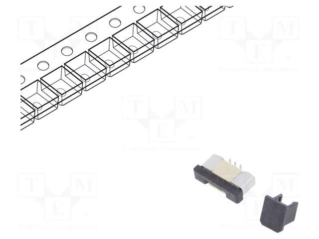 Connector: FFC/FPC; vertical; PIN: 6; ZIF; SMT; 500mA; tinned; 30mΩ CONNFLY DS1020-08-6VBT11-R