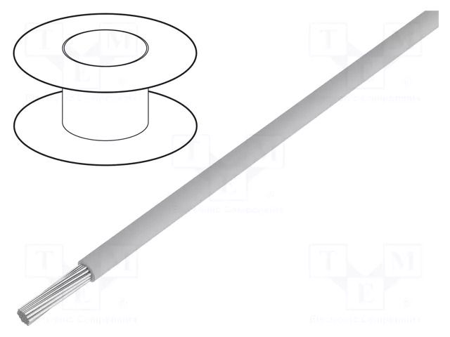 Wire; stranded; Cu; 20AWG; PVC; grey; 300V; Class: 5; 1x20AWG HELUKABEL UL1007AWG20-G