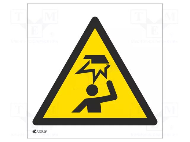 Safety sign; warning; self-adhesive folie; W: 200mm; H: 200mm ANRO IW/020/C/F