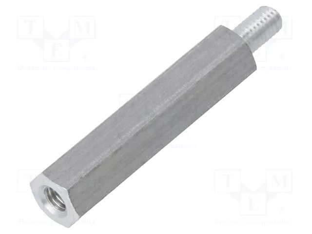 Screwed spacer sleeve; 25mm; Int.thread: M3; Ext.thread: M3 DREMEC TFM-M3X25/DR234