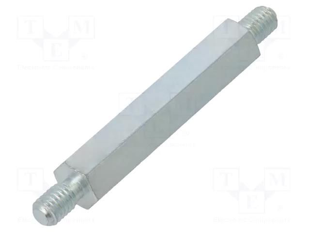 Screwed spacer sleeve; 40mm; Ext.thread: M5; hexagonal; steel DREMEC TMM-M5X40/DR428