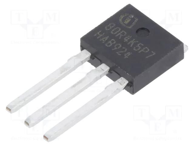 Transistor: N-MOSFET; unipolar; 800V; 1A; Idm: 2.6A; 13W; IPAK; ESD INFINEON TECHNOLOGIES IPU80R4K5P7AKMA1