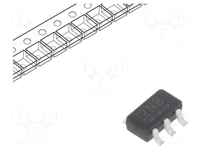IC: voltage regulator; LDO,linear,fixed; 2.8V; 0.2A; SOT25; SMD TOSHIBA TCR2EF28