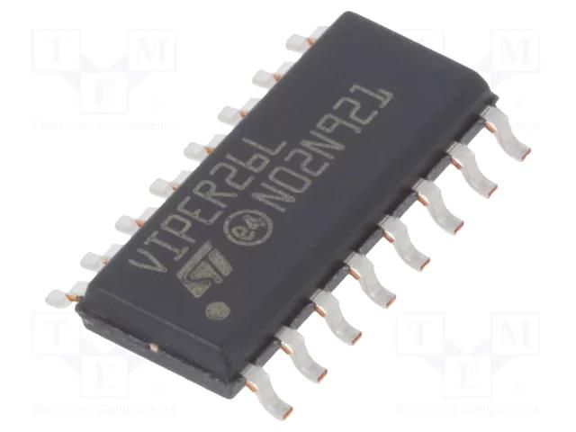 IC: driver; buck,buck-boost,flyback; PWM controller; SO16; 3A STMicroelectronics VIPER26LD