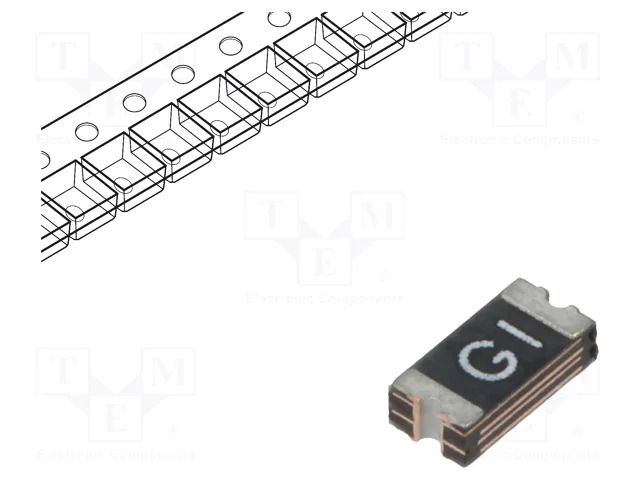 Fuse: PTC polymer; 750mA; SMD; 1206L; 1206,3216 LITTELFUSE 1206L075/13.2WR