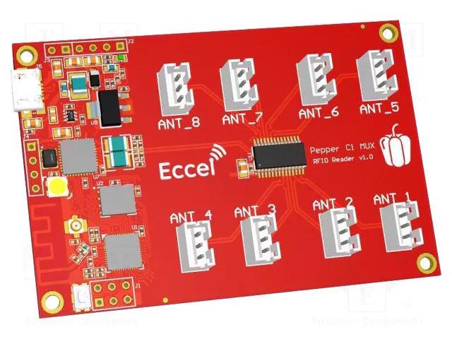 RFID reader; 3.3÷5V; USB,WiFi; 3pin x8,USB micro; 13.56MHz ECCEL PEPPER-USBMUX-C1W