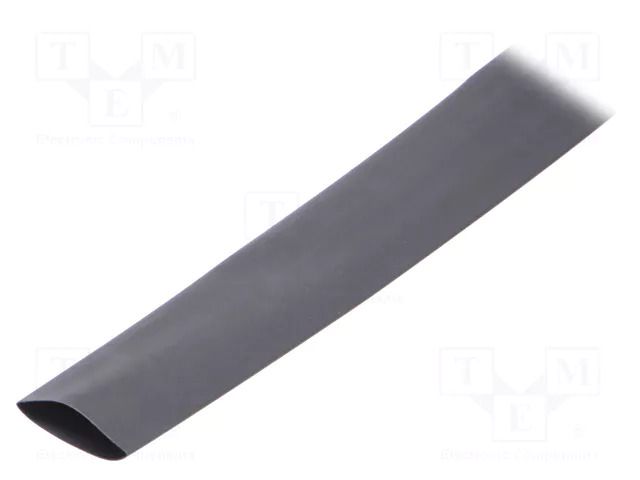 Heat shrink sleeve; thin walled; 3: 1; 24mm; L: 30m; black; reel HELLERMANNTYTON TF31-24/8BK30