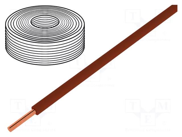 Wire; H05V-K,LiY; stranded; Cu; 0.5mm2; PVC; brown; 60V; 10m; Class: 5 DONAU ELEKTRONIK D-150-018