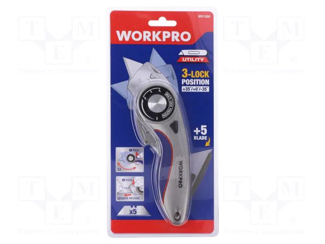 Knife; locked blade; folding Workpro WP-W011028WE