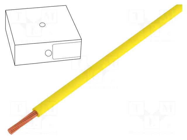 Wire; H07V-K; stranded; Cu; 2.5mm2; PVC; yellow; 450V,750V; Class: 5 HELUKABEL H07VK250GE