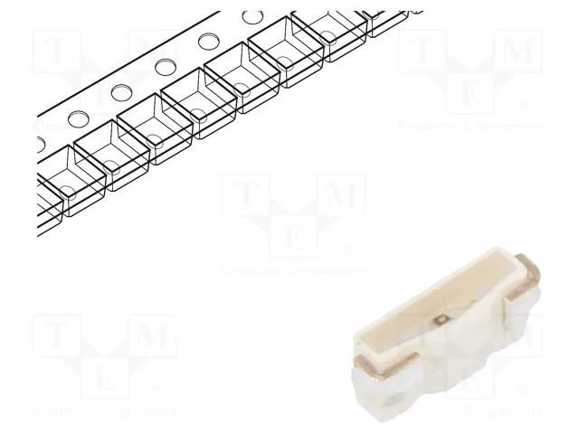 LED; yellow; SMD; 2808; 250mcd; 2VDC; 2.8x0.8x1.2mm; 110°; 20mA; 75mW LUMEX SML-LXR2808SYC-TR