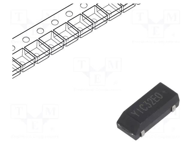 Resonator: quartz; 32.768kHz; 12.5pF; SMD; 8x3.8x2.5mm YIC 32.768K12.5PI/MC30