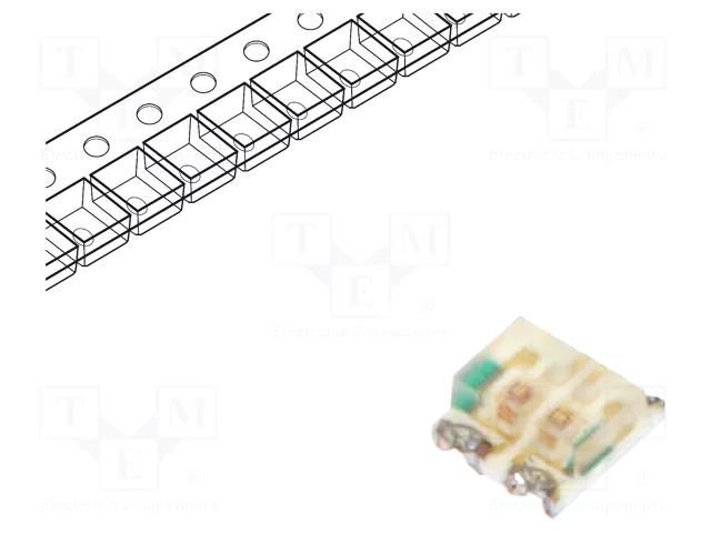 LED; yellow/green; SMD; 0606; 2.1÷2.2VDC; 1.5x1.6x0.7mm; 150°; 20mA LUMEX SML-LX0606YGC-TR