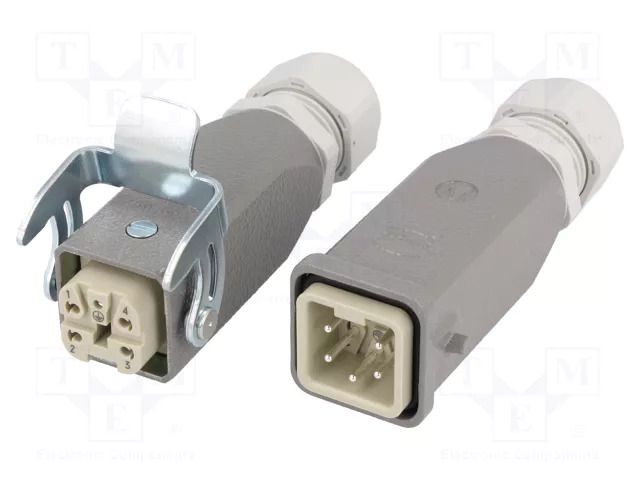 Connector: HDC; male + female; 10A; 400V; Han Kit; PIN: 5; 4+PE; M20 HARTING 87848110030