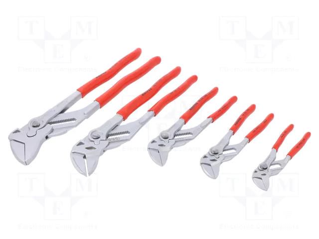 Kit: pliers; adjustable; case; 5pcs. KNIPEX KNP.001955S4