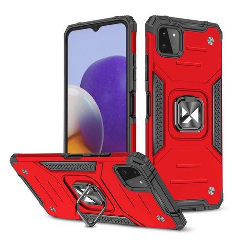 Wozinsky Ring Armor Case Kickstand Tough Rugged Cover for Samsung Galaxy A22 4G red, Wozinsky 5907769318115 5907769318115