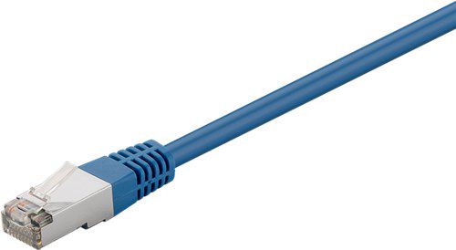 CAT 5e Patch Cable, F/UTP, blue, 1 m - copper-clad aluminium wire (CCA), without latch protection 73072