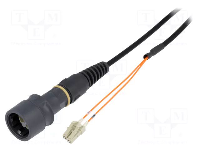 Fiber patch cord; PIN: 2; multi mode duplex (MM); bayonet; LC BULGIN PXF6050BAB