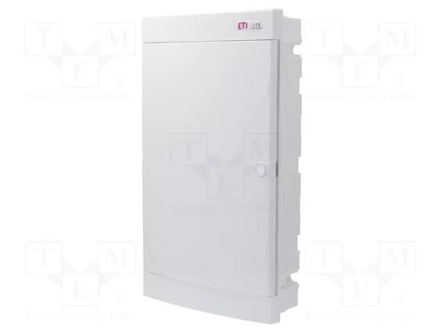 Enclosure: for modular components; IP40; plaster embedded; white ETI POLAM ETI-ECM36PO-S