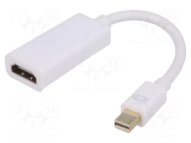 Adapter; HDMI socket,mini DisplayPort plug; 0.15m; white; white AKYGA AK-AD-38