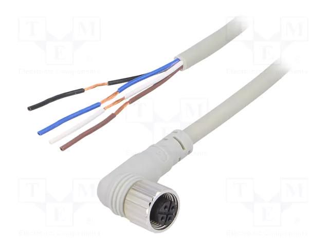 Cable: for sensors/automation; M12; PIN: 4; angled; 3m; plug; CL AUTONICS CLDH4-3