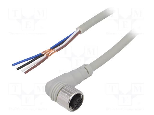 Cable: for sensors/automation; M12; PIN: 4; angled; 5m; plug; CL AUTONICS CLDH4-5