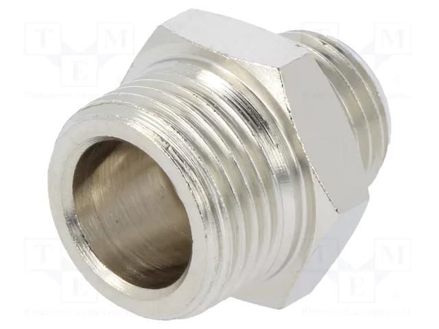 Nipple; reductive; nickel plated brass; max.300°C PNEUMAT 2030-1/4-3/8