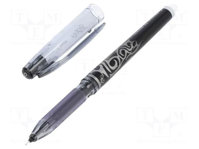 Rollerball pen; black; 0.5mm; FRIXION PILOT PILOT-FRIXION0.5BK