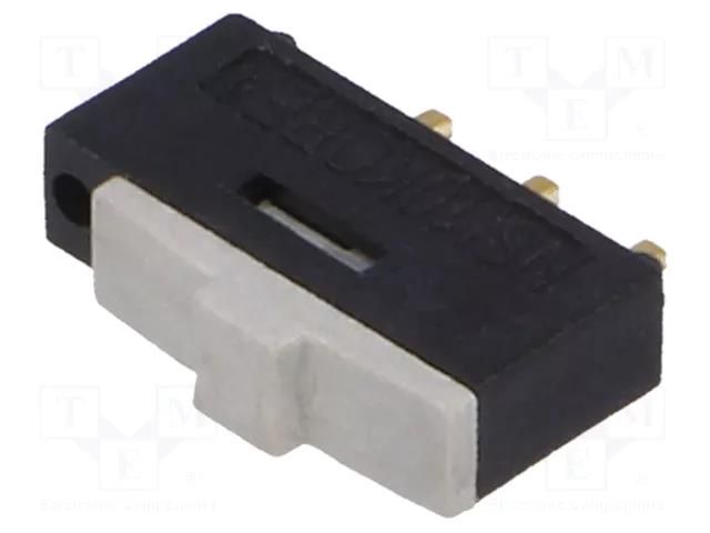 Switch: slide; Pos: 2; 0.3A/24VDC; SMT; Leads: for PCB,angled SUNGMUN ELECTRONICS NSI-10HS