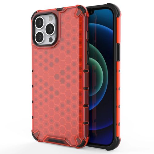 Honeycomb Case armor cover with TPU Bumper for iPhone 13 Pro Max red, Hurtel 5907769326752 5907769326752