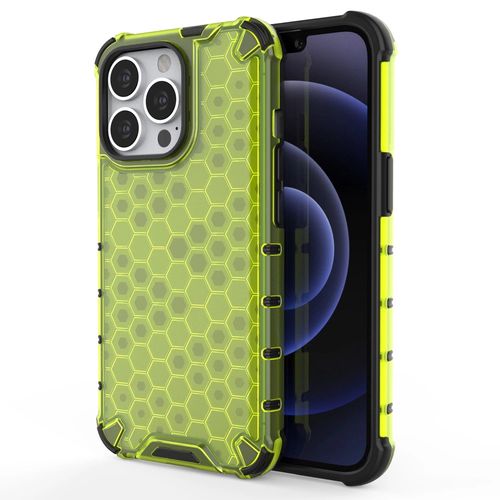 Honeycomb Case armor cover with TPU Bumper for iPhone 13 Pro green, Hurtel 5907769326790 5907769326790