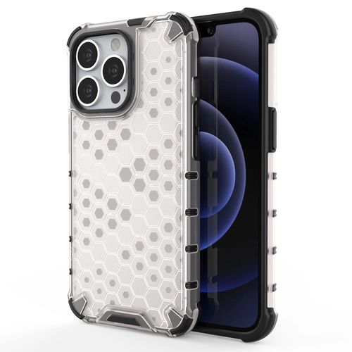 Honeycomb Case armor cover with TPU Bumper for iPhone 13 Pro transparent, Hurtel 5907769326813 5907769326813