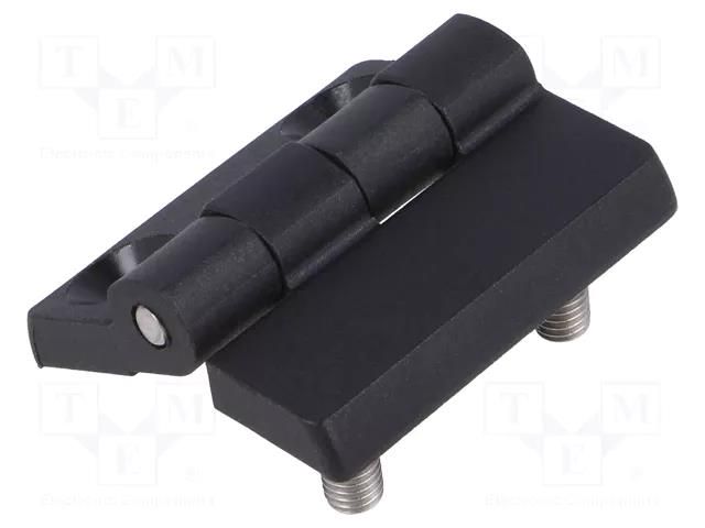 Hinge; Width: 40mm; polyamide; black; H: 40mm; with assembly stem RST ROZTOCZE 3.ZN60.103-07